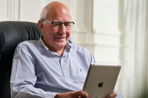 Elderly Man with Ipad